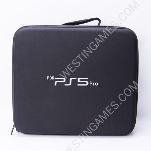 Protective Bag Adjustable Handle Bag Travel Carrying Case For PS5 Pro Console Black