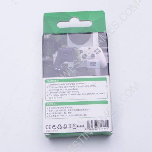 Play and Charge Rechargeable 1400mAh Battery with Digital Display for XBOX Series S/X and ONE Controller Black - Image 2