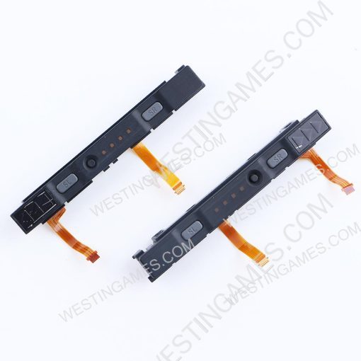 Complete Left Right Plastic Rail Assembly with Flex Cable for NS switch Joy-con Grey (Pulled)