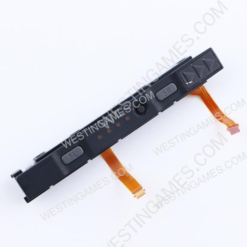 Complete Left Right Plastic Rail Assembly with Flex Cable for NS switch Joy-con Grey (Pulled) - Image 2