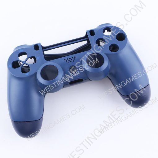 Replacement Top and Bottom Housing Shell Case for PS4 Controller JDM-040/050 - Midnight Blue