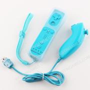 2in1 Wireless Remote Controller Built-in Motion Plus w/ Nunchuk controller for WII - Blue (NEUTRA) 02