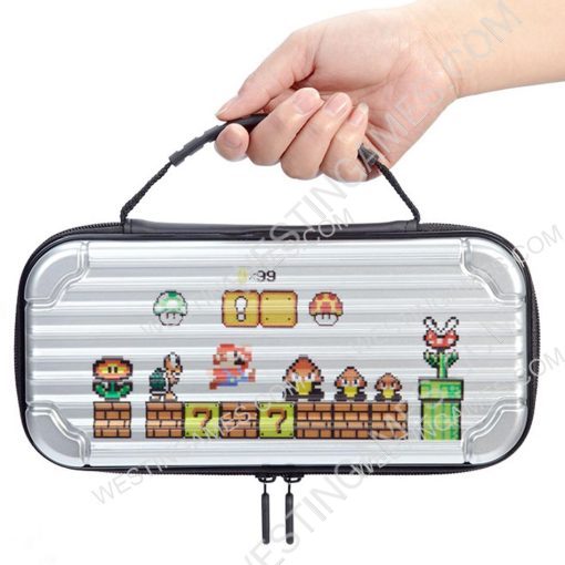 Silver Protective Storage Hard Case Carrying Bag for Switch - Mario - Image 4