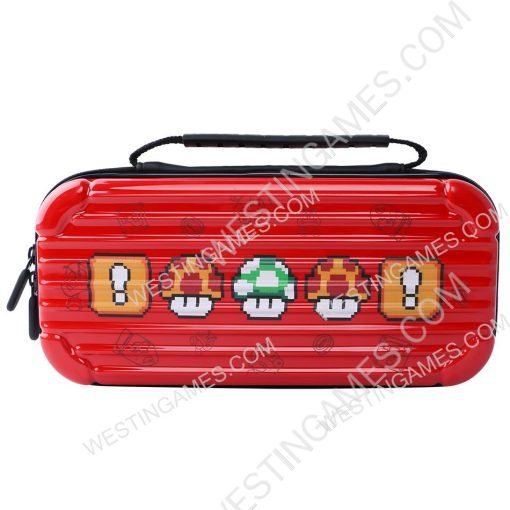 Red Protective Storage Hard Case Carrying Bag for Switch - Mario