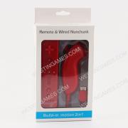 2in1 Wireless Remote Controller Built-in Motion Plus w/ Nunchuk controller for WII - Red (NEUTRA)