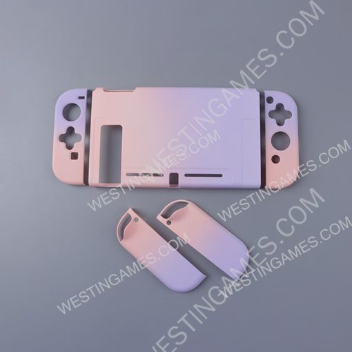 Handfeel Gradient rear Back Housing Case for Switch Console Purple-pink - Image 2
