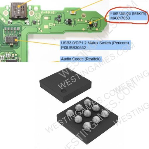 MAX17050 Fuel Gauge IC for Nintendo Switch Motherboard Repair - Image 5