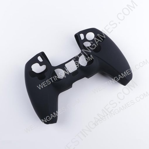 Protective Soft Silicone Skin Case for PS5 Controller - black (Nude Packs)
