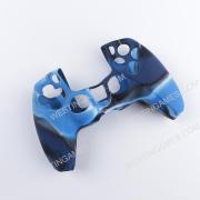 Protective Soft Camo Silicone Skin Case for PS5 Controller - blue (Nude Packs)