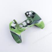 Protective Soft Camo Silicone Skin Case for PS5 Controller - green (Nude Packs)