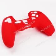 Protective Soft Silicone Skin Case for PS5 Controller - red (Nude Packs)