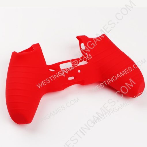 Protective Soft Silicone Skin Case for PS5 Controller - red (Nude Packs) - Image 2