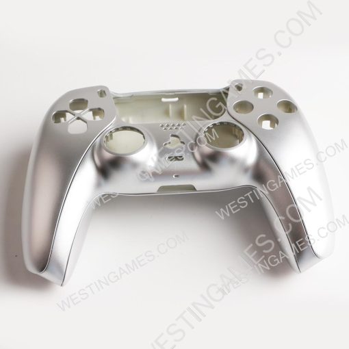 Replacement Top and Bottom Housing Shell Case for Playstation 5 PS5 Controller - Siliver