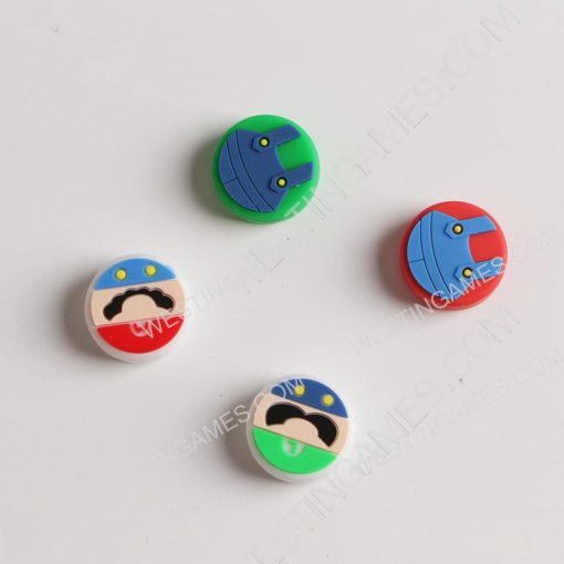New 4in1 Mario Thumb Grips Analog Caps Silicone Rubber For NS Switch - Mario and Luis - Image 2