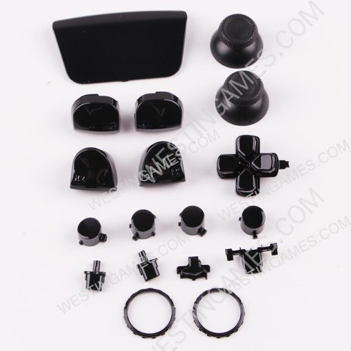 Mirror Chrome Complete Button Keys for PS5 Controller Accessories 16pc Set - Black - Image 2