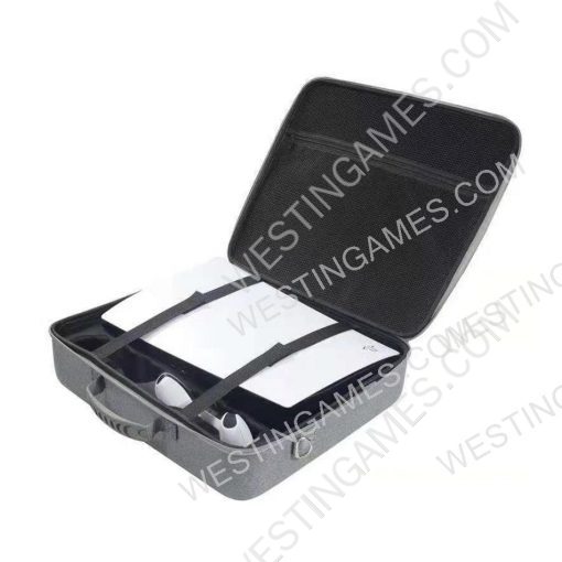 Protective Bag Adjustable Handle Bag Travel Carrying Case For PS5 Console Grey - Image 2