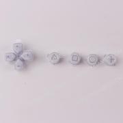 5 in 1 Button Set ABXY and D-pad Direction Key Buttons Replacement for PS5 Clear White