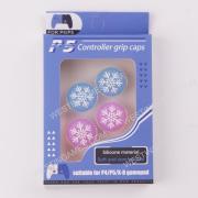 New 4in1 Night Light Snow Thumb Grips Analog Caps Silicone Rubber For PS5 Blue Purple