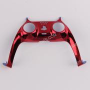 Mirror Chrome Decorative Strip Handle PC Shell Cover For PS5 Gamepad Controller - Red