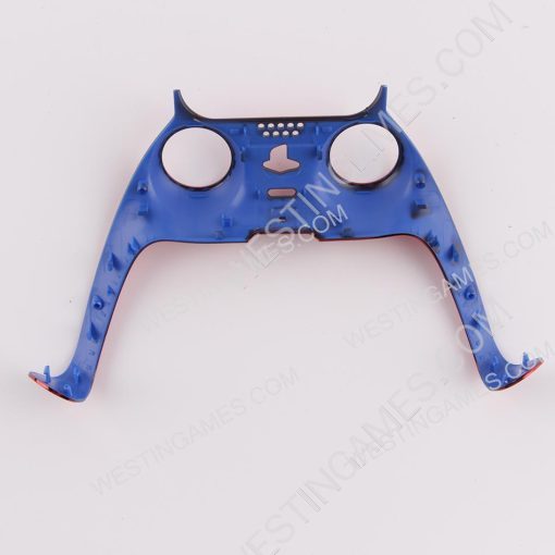 Mirror Chrome Decorative Strip Handle PC Shell Cover For PS5 Gamepad Controller - Red - Image 2