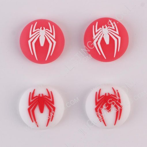 New 4in1 Night Light The Avengers Thumb Grips Analog Caps Silicone Rubber For PS5 Blue Red - Image 3