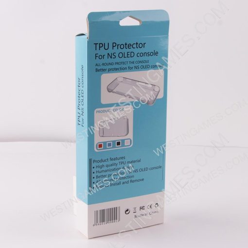 Comfortable Soft TPU Grip Case and Ergonomic Shock-Absorption Cover for NS Switch oled - Clear - Image 2