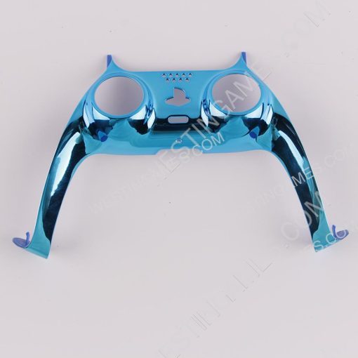 Mirror Chrome Decorative Strip Handle PC Shell Cover For PS5 Gamepad Controller - Blue
