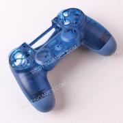 Replacement Transparent Top and Bottom Housing Shell Case for ps4 Controller JDM-050 - Blue 02