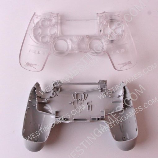 Replacement Transparent Top and Bottom Housing Shell Case for ps4 Controller JDM-050 - Clear - Image 4
