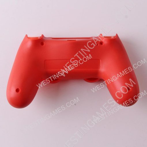 Replacement Transparent Top and Bottom Housing Shell Case for ps4 Controller JDM-050 - Red - Image 3