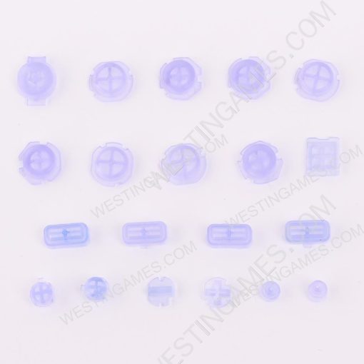 Tansparent Complete Key Button Accessoires for Switch Left and Right Joycon Controller - Purple