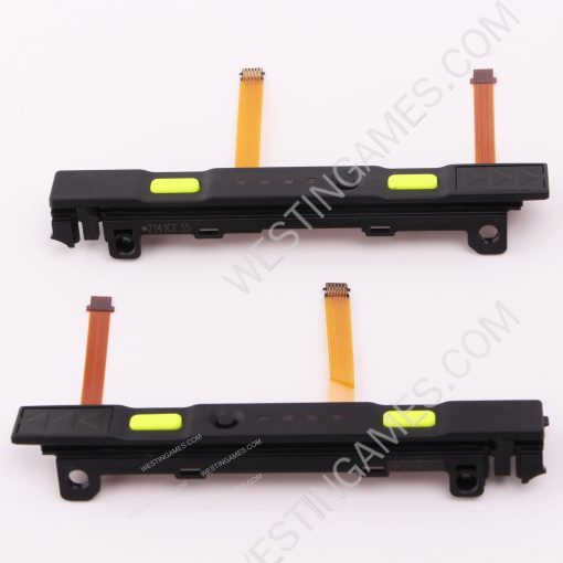 OEM Complete Left Right Plastic Rail Assembly with Flex Cable for NS switch Joy-con Yellow - Image 3