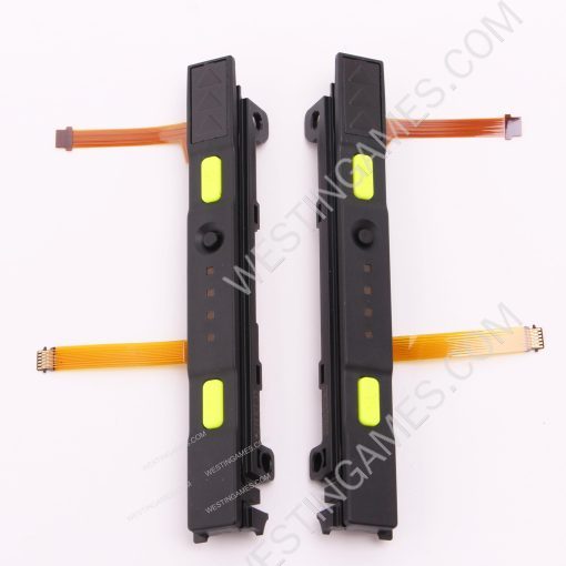OEM Complete Left Right Plastic Rail Assembly with Flex Cable for NS switch Joy-con Yellow