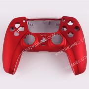 Replacement Handfeel Top and Bottom Housing Shell Case for Playstation 5 PS5 Controller - Coke Red