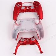 Replacement Handfeel Top and Bottom Housing Shell Case for Playstation 5 PS5 Controller - Coke Red 03