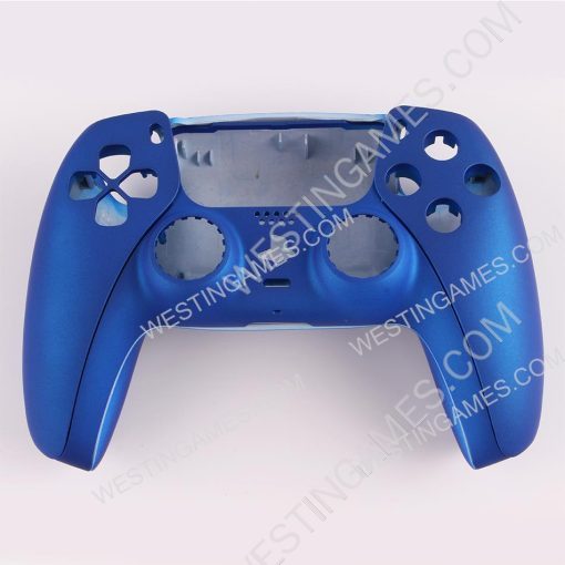 Replacement Handfeel Top and Bottom Housing Shell Case for Playstation 5 PS5 Controller - Deep Blue