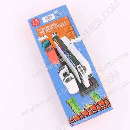 Charger Charging Dock Stand Station Holder Mario Desige for Switch and oled Joy-Con Game Console Orange