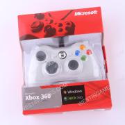 X360 Shape Wired Controller Gampad with Red Packing for Steam Andriod and Windows PC - White