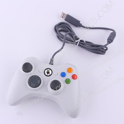 X360 Shape Wired Controller Gampad with Red Packing for Steam Andriod and Windows PC - White - Image 3