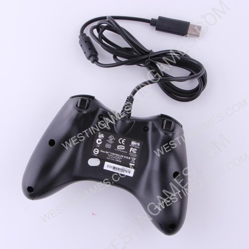 X360 Shape Wired Controller Gampad with Red Packing for Steam Andriod and Windows PC - Black - Image 4