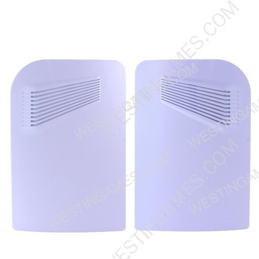 Replacement Red Housing Case Faceplate Cover with Vented Design for PS5 DE System - White