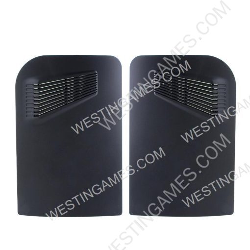 Replacement Red Housing Case Faceplate Cover with Vented Design for PS5 DE System - Black