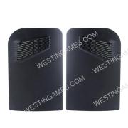 Replacement Red Housing Case Faceplate Cover with Vented Design for PS5 DE System - Black