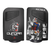 Replacement Fashion Black Housing Case Faceplate Cover with Vented Design for PS5 HUD System - Gundam
