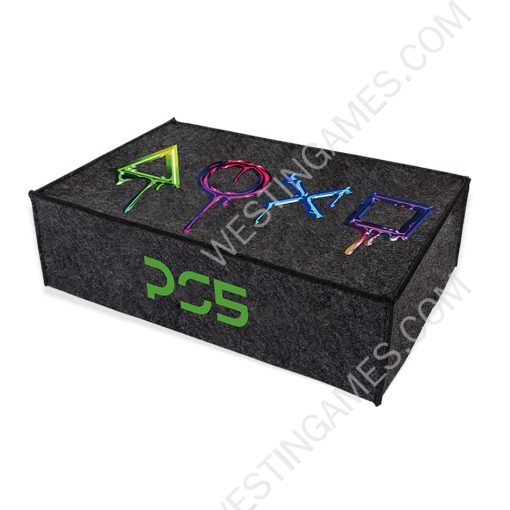 Horizontal Black Protective Dust Prevent Cover Sleeve for PS5 Slim Console - PS Logo