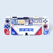 Soft TPU Joycon Grip Carton Case and Plastic Ergonomic Shock-Absorption Rear Cover for Switch OLED - Gundam