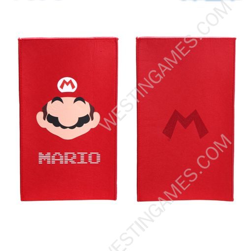 Red Protective Dust Prevent Cover Sleeve for PS5 Pro/Slim Console - Mario