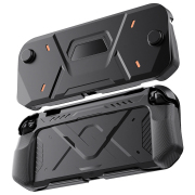 Anti-Slip TPU+PC Full Protective Case Ergonomic Handle Grip Support Disassembly for Switch 2 Black