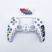 Replacement White Fashion Top Cover with Touch Pad Housing Case for PS5 v2.0/3.0/4.0 Controller - James Limited