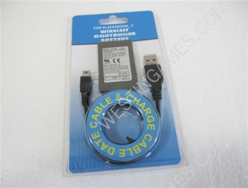 PS3 Wireless Controller Battery with USB Cable (1800mah)